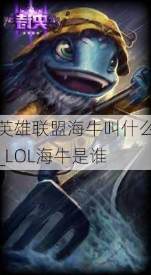 英雄联盟海牛叫什么_LOL海牛是谁