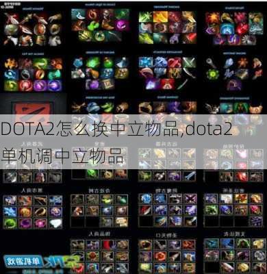 DOTA2怎么换中立物品,dota2单机调中立物品