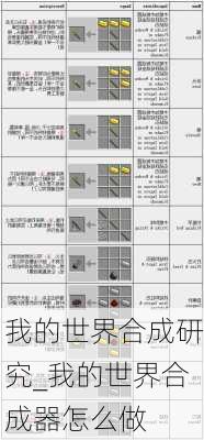 我的世界合成研究_我的世界合成器怎么做