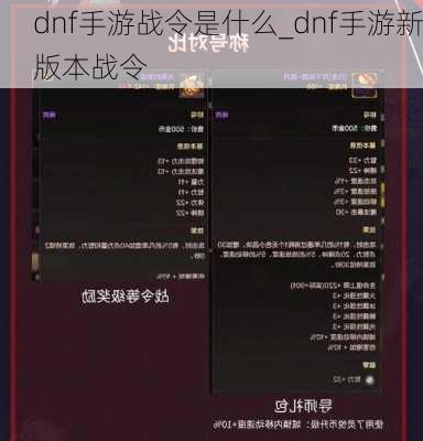 dnf手游战令是什么_dnf手游新版本战令