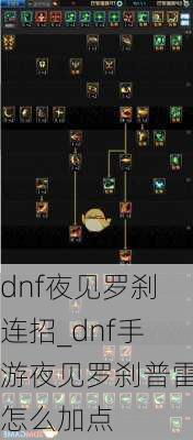 dnf夜见罗刹连招_dnf手游夜见罗刹普雷怎么加点