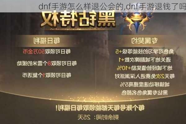 dnf手游怎么样退公会的,dnf手游退钱了吗