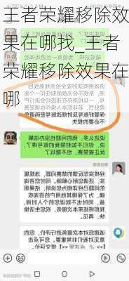 王者荣耀移除效果在哪找_王者荣耀移除效果在哪