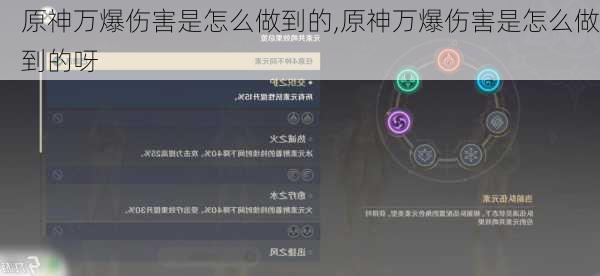 原神万爆伤害是怎么做到的,原神万爆伤害是怎么做到的呀