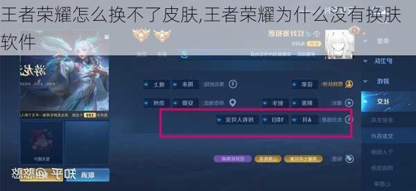 王者荣耀怎么换不了皮肤,王者荣耀为什么没有换肤软件