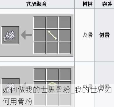 如何做我的世界骨粉_我的世界如何用骨粉