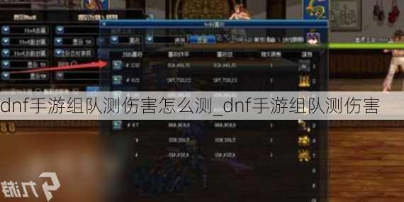 dnf手游组队测伤害怎么测_dnf手游组队测伤害