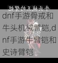 dnf手游骨戒和牛头机械臂铠,dnf手游牛臂铠和史诗臂铠