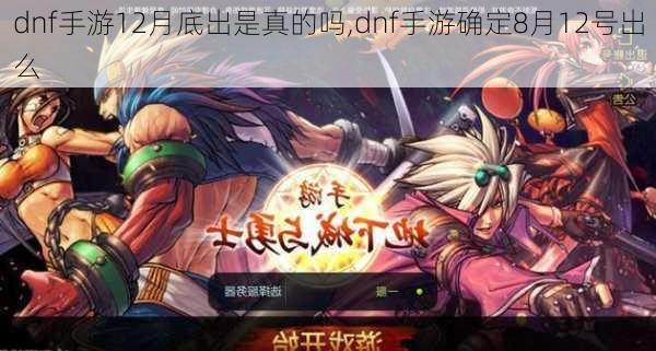 dnf手游12月底出是真的吗,dnf手游确定8月12号出么