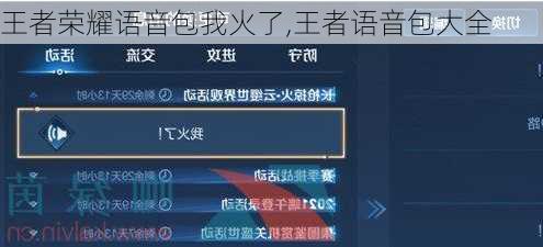 王者荣耀语音包我火了,王者语音包大全