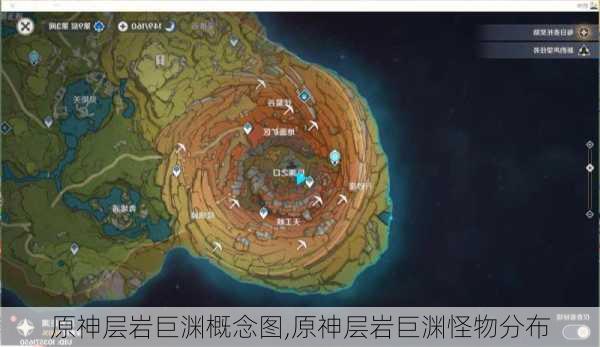 原神层岩巨渊概念图,原神层岩巨渊怪物分布