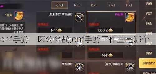 dnf手游一区公会战,dnf手游工作室是哪个