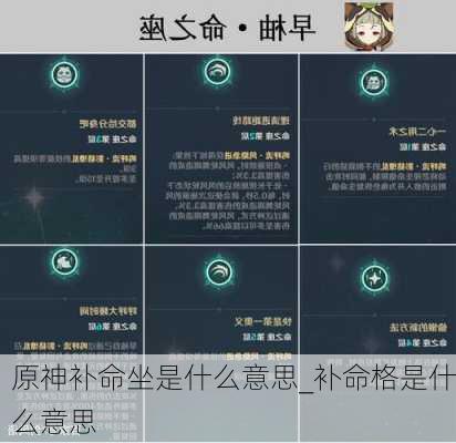 原神补命坐是什么意思_补命格是什么意思