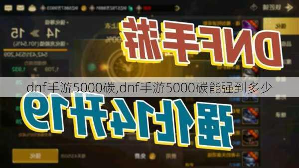 dnf手游5000碳,dnf手游5000碳能强到多少