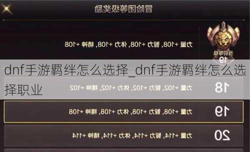 dnf手游羁绊怎么选择_dnf手游羁绊怎么选择职业