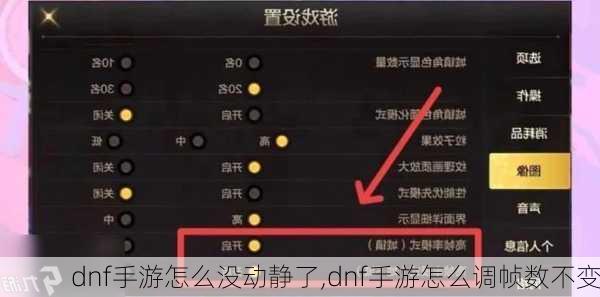 dnf手游怎么没动静了,dnf手游怎么调帧数不变