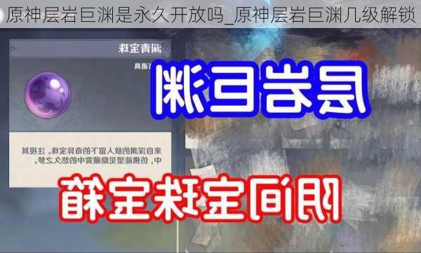 原神层岩巨渊是永久开放吗_原神层岩巨渊几级解锁