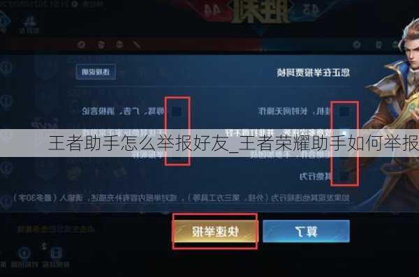 王者助手怎么举报好友_王者荣耀助手如何举报