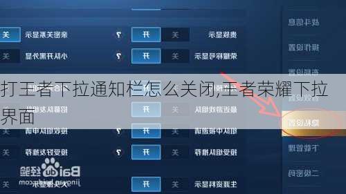 打王者下拉通知栏怎么关闭,王者荣耀下拉界面