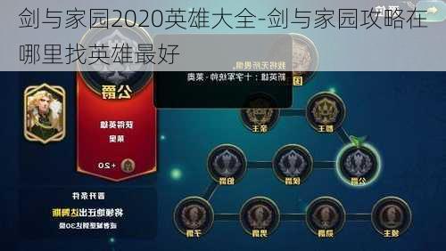 剑与家园2020英雄大全-剑与家园攻略在哪里找英雄最好