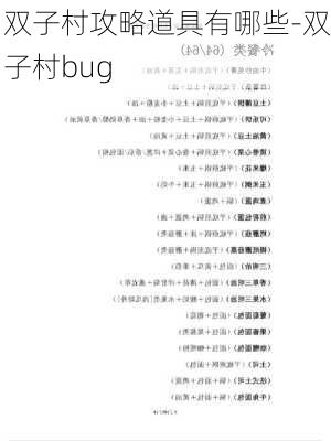 双子村攻略道具有哪些-双子村bug