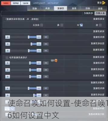 使命召唤如何设置-使命召唤16如何设置中文