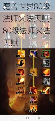 魔兽世界80级法师火法天赋-80级法师火法天赋