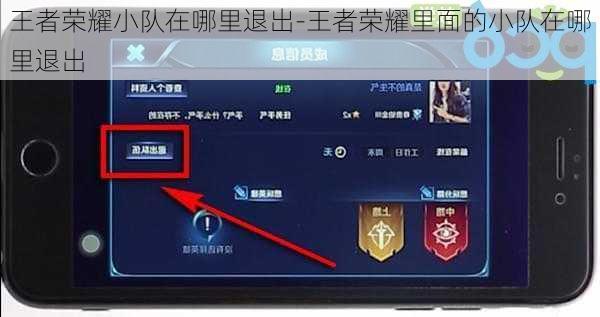 王者荣耀小队在哪里退出-王者荣耀里面的小队在哪里退出