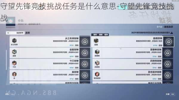 守望先锋竞技挑战任务是什么意思-守望先锋竞技挑战