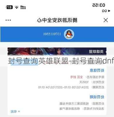 封号查询英雄联盟-封号查询dnf