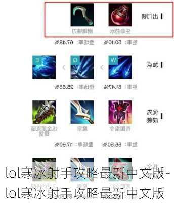 lol寒冰射手攻略最新中文版-lol寒冰射手攻略最新中文版