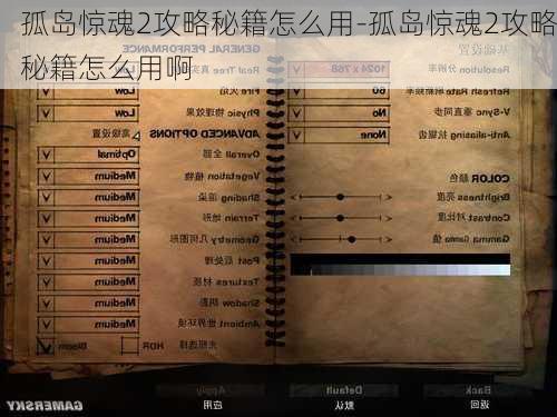 孤岛惊魂2攻略秘籍怎么用-孤岛惊魂2攻略秘籍怎么用啊