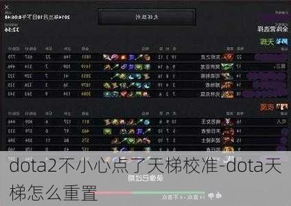 dota2不小心点了天梯校准-dota天梯怎么重置